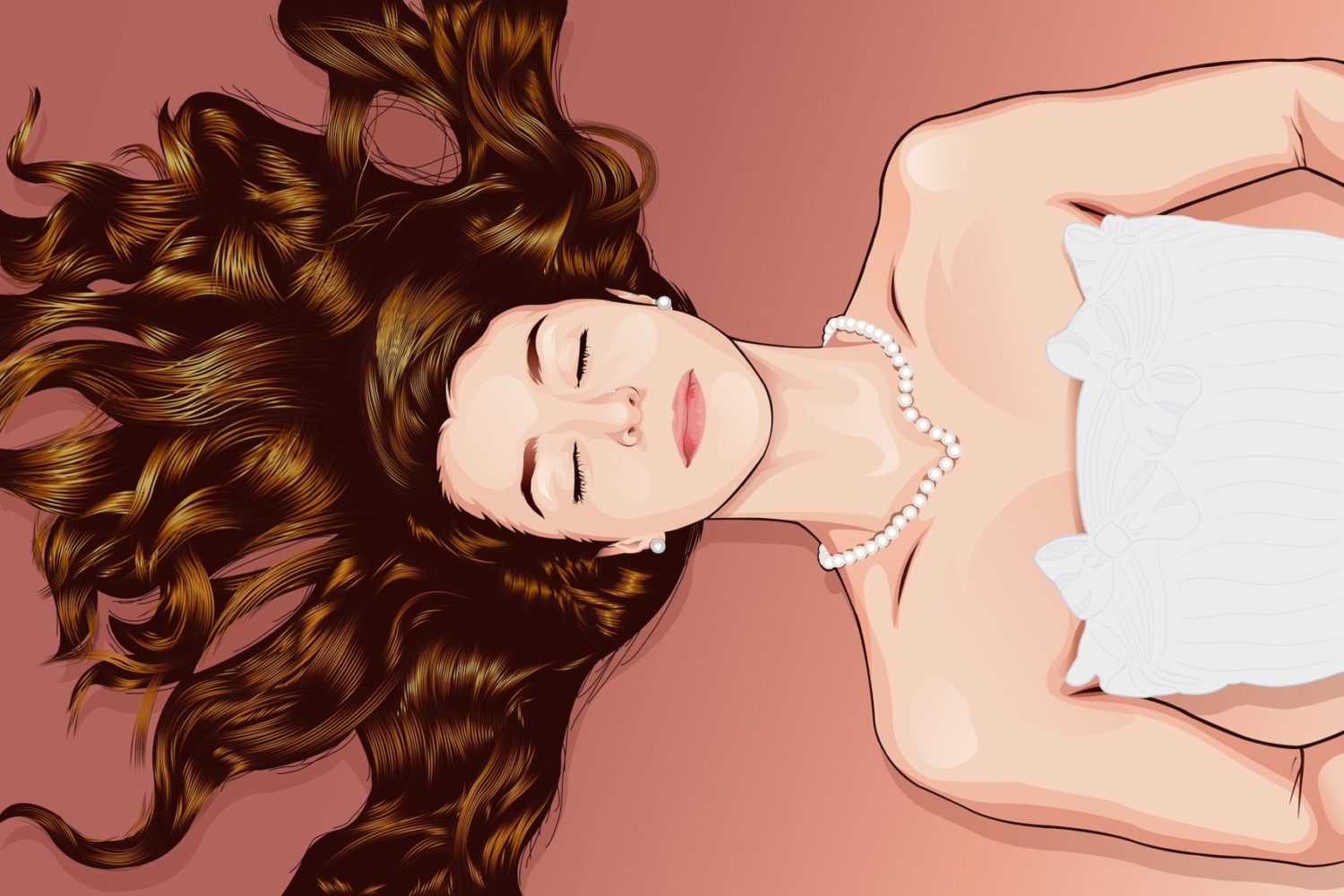 Entspannte Frau mit langem Haar